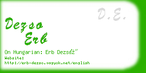 dezso erb business card